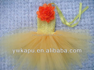 Baby crochet top tutu dress baby tutu dress with flowers fashion baby tutu inspired tutu dresses - Product Image 4