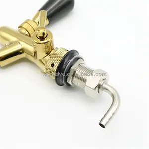 European style brass gold plated flow control beer tap