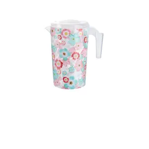 Ad plastic kruik set met cups PP water pitcher sets met bril
