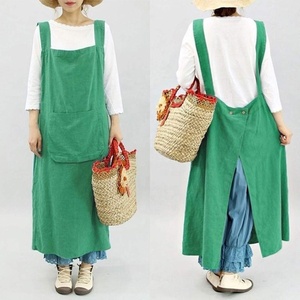 Bán buôn tùy chỉnh <span class=keywords><strong>Ladies</strong></span> cotton Tạp dề cho Phụ nữ dài Tạp dề nhà bếp Linen Tạp dề cho phụ nữ - Product Image 2