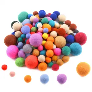 Len Cảm Thấy Balls Handmade Felted Pom Poms Tinh Khiết Len Hạt Trang Trí Cảm Thấy Bóng Để Làm Thủ Công