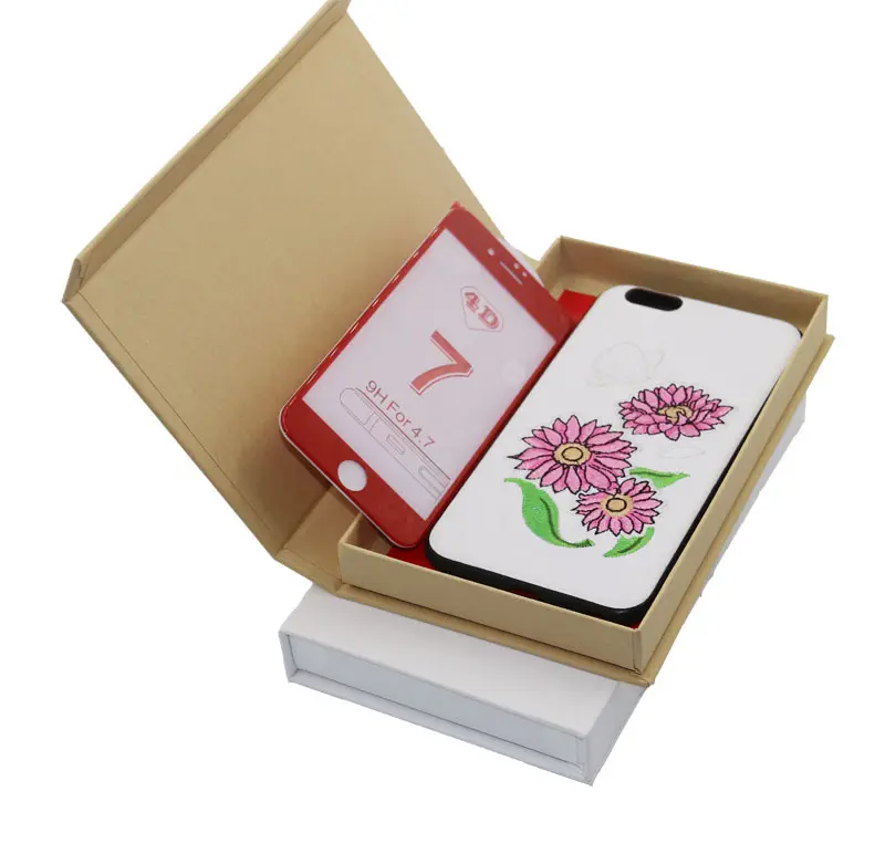 Aanpassen telefoon geval papier doos verpakking gehard Glas Screen Protector verpakking voor iPhone XS XR HUAWEI XIAOMI