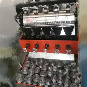 super quality Good sale machinery & machine & second hand machines / stainless steel flat ball scourer making machine manufacturer