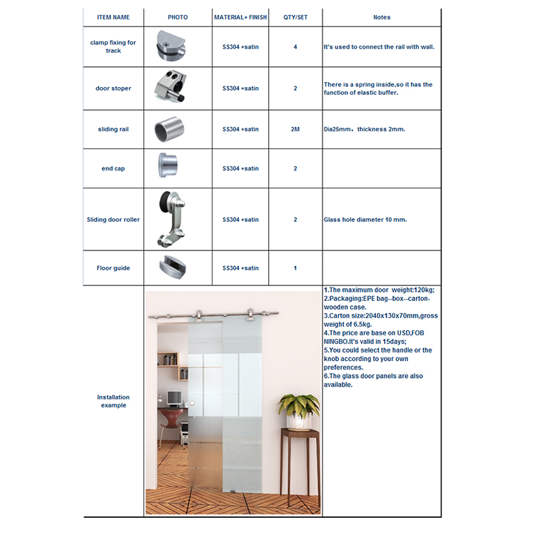 Haute qualité durable en utilisant divers matériel meubles, porte coulissante suspendue poulie