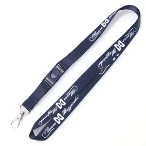 2019 Hot sale printed your own logo breakaway neck lanyard with keychain