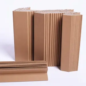 FSC Brown Các Tông Sóng Angles Cạnh Ban Kraft Giấy Pallet Cạnh Protector Edgeboard Carton Corner Protector Cho Pallet