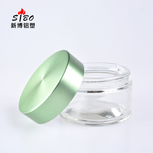 Best Price Clear Glass Cream Jar With Plastic Aluminium Cap