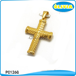 Pray Cruz Colgante De Acero Inoxidable Collar de Oro Colgantes - Product Image 4