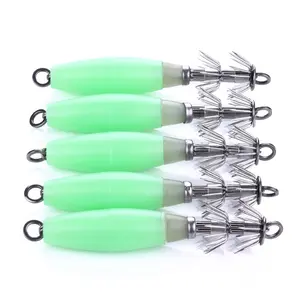 NEWUP Sáng Ánh Sáng Jigs Lures LED Ánh Sáng Bọc Tôm Mồi Bạch Tuộc Câu Cá Mực