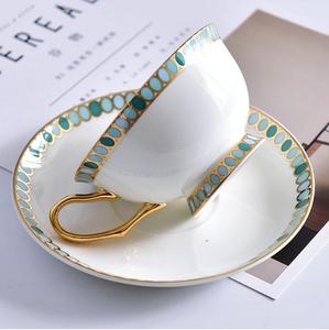 Elegante Tazza da Caffè in Fine Porcellana Ecologica con Manico Dorato, Tazza da Tè e Piattino per Regali Aziendali - Product Image 6