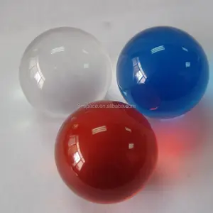 Bola de acrílico da resina do contato 75mm, bola sólida de plástico para decoração de casamento
