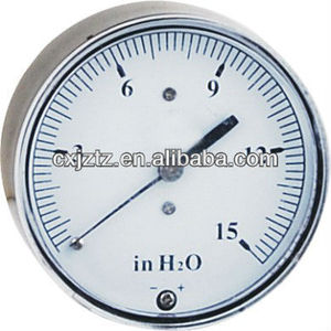 63mm terug capsule manometer mbar gas manometer <span class=keywords><strong>brass</strong></span> <span class=keywords><strong>connection</strong></span> black steel case - Product Image 1