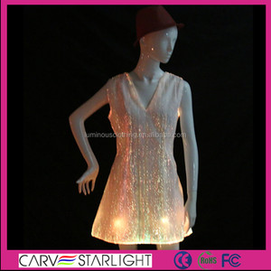 Venta caliente luminoso llevó lighing magia partido sin mangas vestidos - Product Image 4