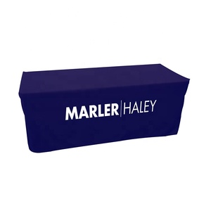 Cubierta de mesa con logotipo personalizado de 6 pies de alta calidad, camino de mesa a precio de fábrica para ferias comerciales, mantel publicitario Premium - Product Image 5