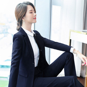 Blazer <span class=keywords><strong>Formal</strong></span> negro para mujer, vestidos de fiesta de talla grande, traje de falda larga para mujer - Product Image 4