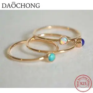 Daochong Custom Fashion Sterling <strong>Silver</strong> Jewelry Vintage <strong>Silver</strong> <strong>Opal</strong> <strong>Rings</strong> for Women - Product Image 4