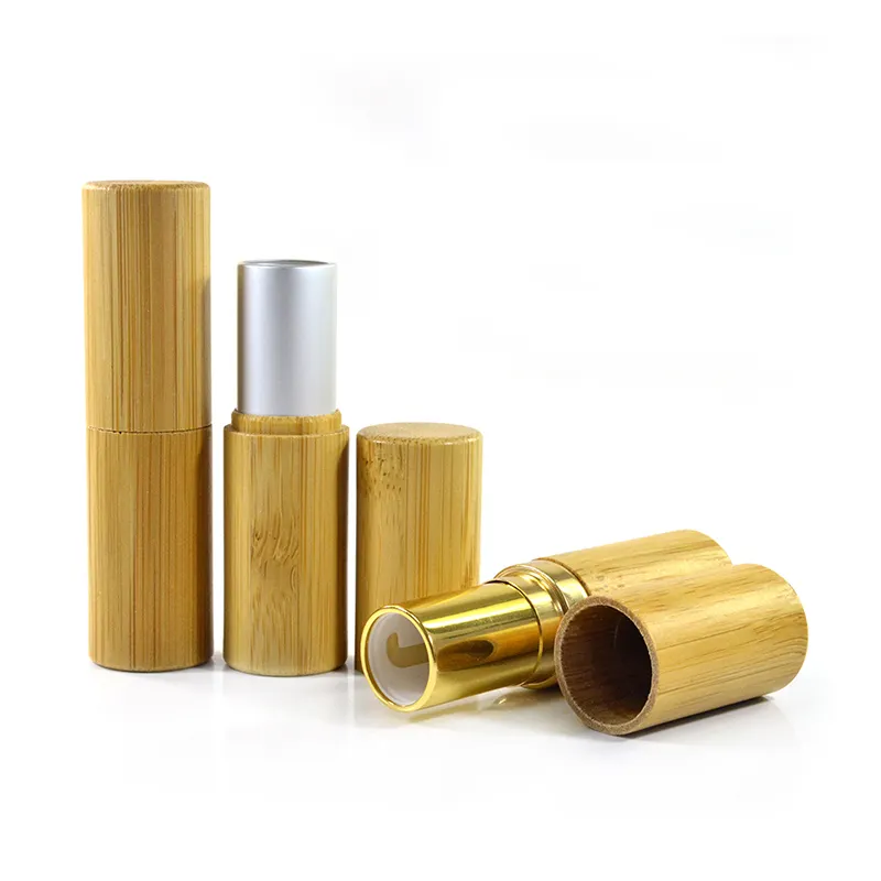 5ml Empty Wooden Bamboo DIY Lipstick Lip Balm Tube