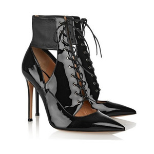 HMP118 nuevo tacón alto <span class=keywords><strong>zapatos</strong></span> de cuero hueco botas <span class=keywords><strong>zapatos</strong></span> para mujeres - Product Image 3