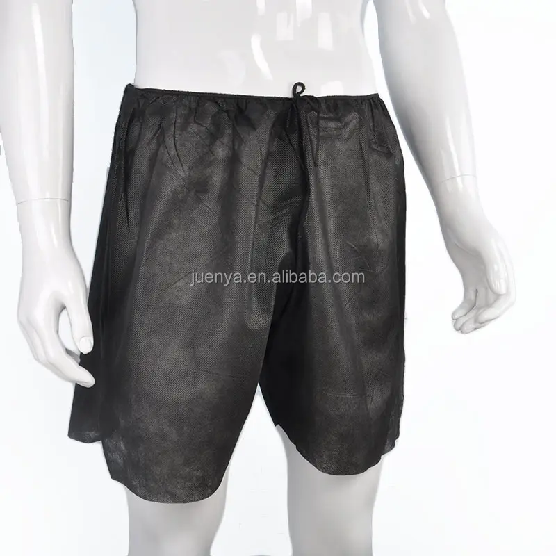 Men's Black Disposable Boxer Shorts Paper Underwear for spa