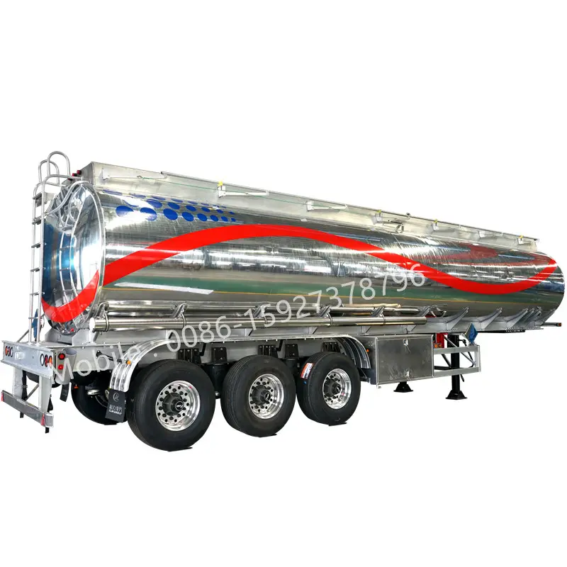 40-50m3 ham yağ tankı römorku alüminyum petrol tankeri için Aramco