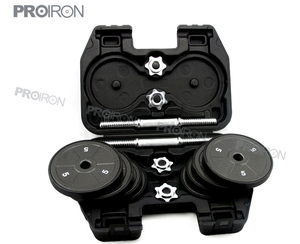 Adjustable dumbbell gymnastics set in carrying case - Product Image 1