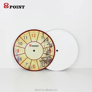 8 pollice di trasferimento di calore di sublimazione della Tintura blank MDF <span class=keywords><strong>orologio</strong></span> da parete <span class=keywords><strong>orologio</strong></span> di <span class=keywords><strong>forma</strong></span> rotonda - Product Image 1