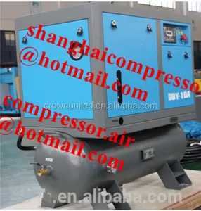 15kw tank mounted rotary screw air compressor/Tank Mounted Air Compressor 7.5kw/10hp with Dryer