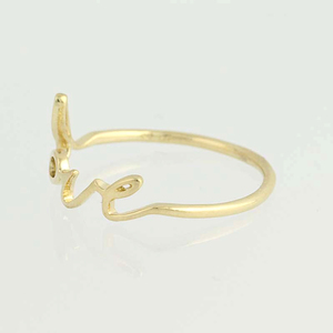 Özelleştirilmiş mektup adı aşk kolye paslanmaz çelik takı Bijoux Femme Joyas tabela altın kaplama kelime aşk yüzük severler için - Product Image 2