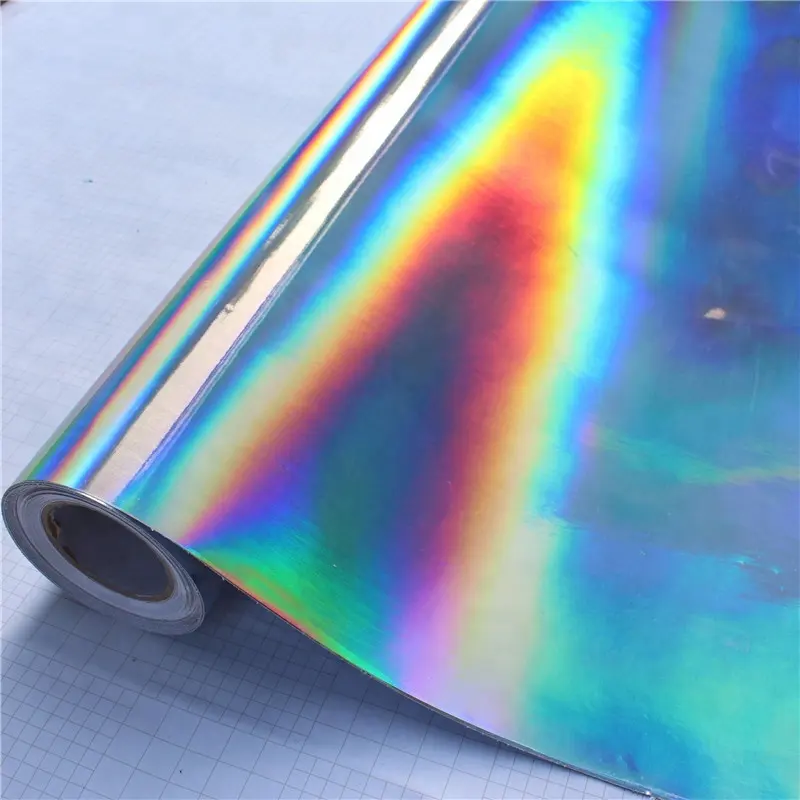 1.52*18m Holographic Silver laser Chrome mirror car vinyl wrap colorful color change vinyl to catch eyes for your car film