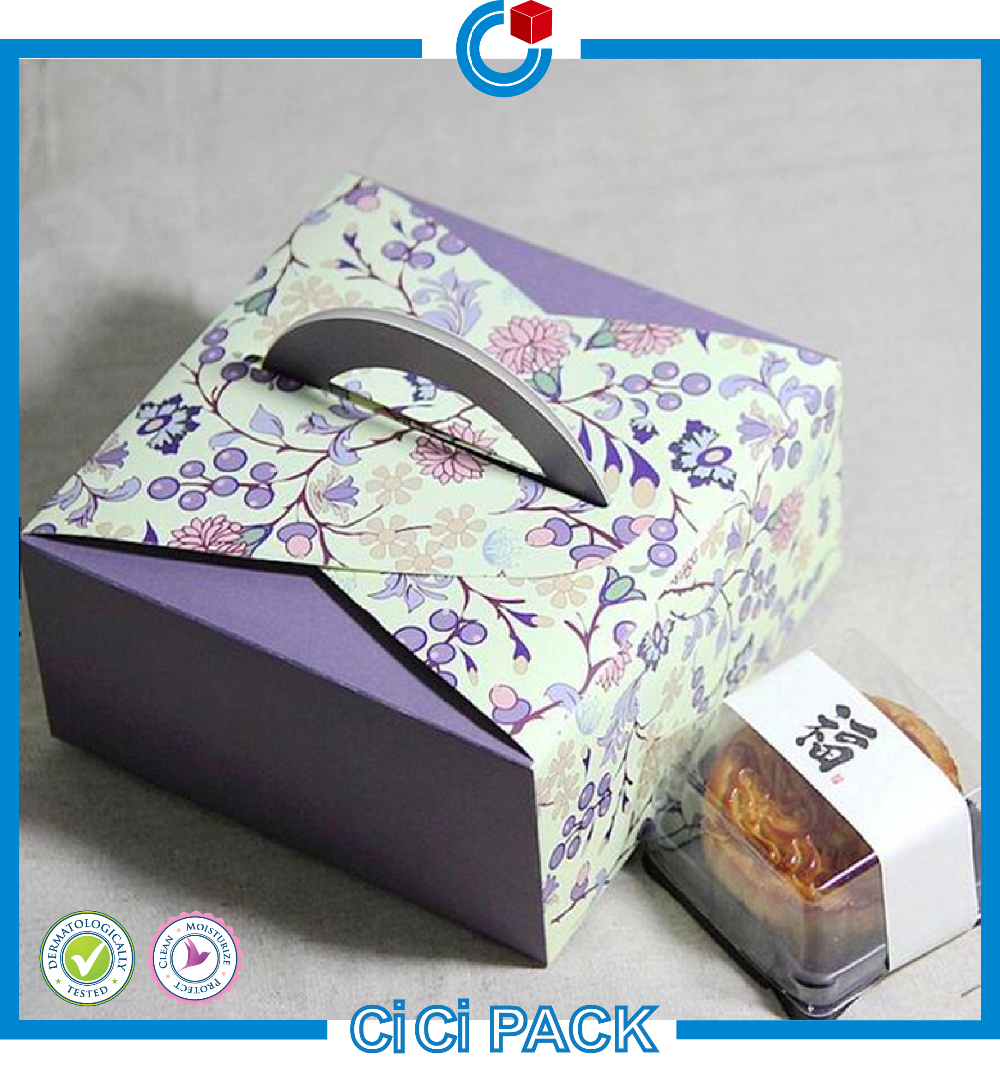 Lindo pastel de luna de envases desechables packs caja proveedor