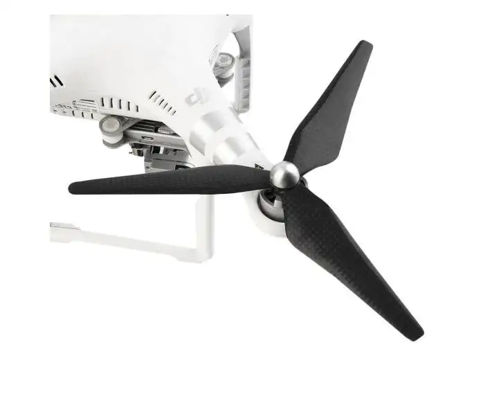 Drone Fanlar Phantom 3 9450 Karbon Fiber Pervaneler Kendinden sıkın 3-blade Pervane DJI Phantom 2/3 için ve upair drone (Siyah)