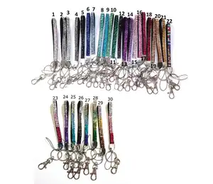 Custom נשלף סיטונאי קצר בלינג lanyards עם אבזם