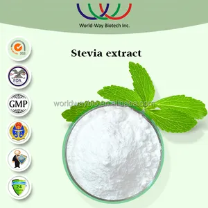 Gmp fabrik-versorgungsmaterial 100% natürliche stevia flüssig, Süßstoffe 98% rebaudiosid a stevia pulver