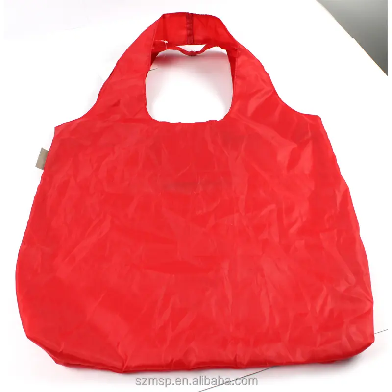 Biologisch abbaubare Einkaufstasche aus Polyester, Taschen käufer kann in eine kleine Tasche gefaltet werden