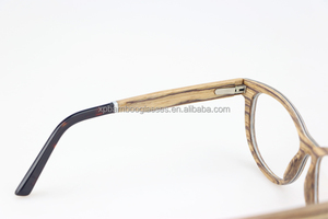 XIAOPING wholesale custom hand polished <strong>fake</strong> designer zebra ce reading <strong>glasses</strong> xiaoping wooden for reading <strong>glasses</strong> without nose pads - Product Image 4