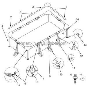 Bâche à cadre métallique <span class=keywords><strong>pour</strong></span> famille/piscine à cadre de parc aquatique à vendre - Product Image 6