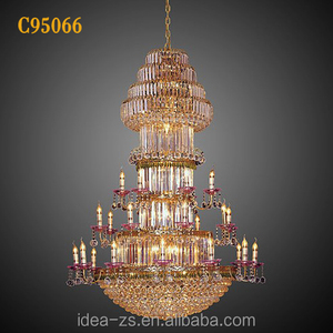 Chanderlier mosaico Pakistán mezquita árabe candelabro de cristal grande - Product Image 4