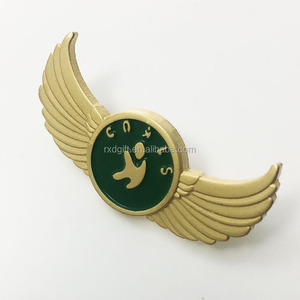 Hot koop custom airline pilot vleugels/custom metal pilot vleugels <span class=keywords><strong>pin</strong></span> badge/wing badge - Product Image 2
