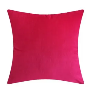 Soft Solid Home Decor Case Throw Covers Square Design Backrest Cushion Cover Velvet Pillow Cover