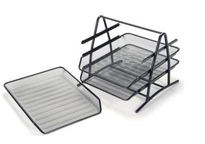 Office 3 Layer Desk Table Iron Mesh Desktop File Organizer METAL Stackable Folding A4 Document <strong>Letter</strong> File <strong>Tray</strong> - Product Image 5