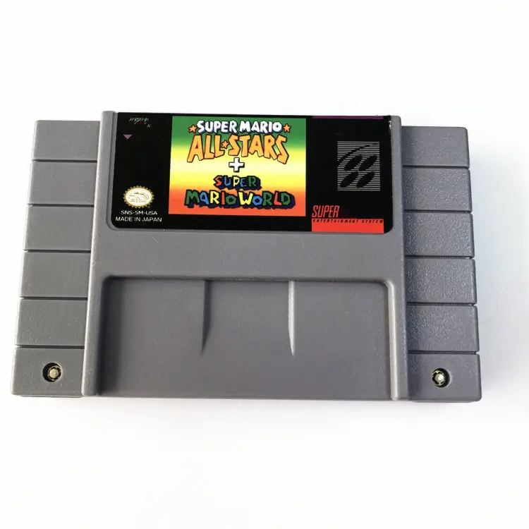 2 in 1 kartu permainan snes longgar cartridge untuk snes super mario Semua Bintang + super mario Dunia