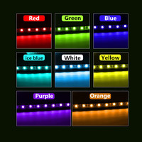 4 * 9LED 12 V coche estilo Interior tablero pie lámpara cigarrillo LED atmósfera ambiente neón luces fuente lámpara de la decoración