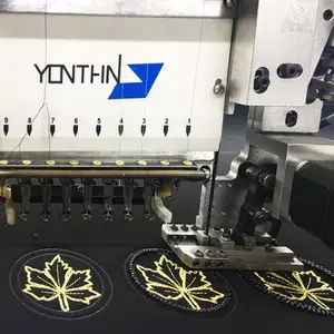 Yonthin Beste 12 Hoofd Platte Computergestuurde Borduurmachine Met Sequin En Cording Optie