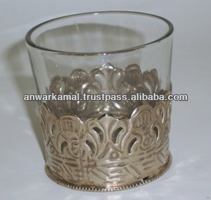 ที่ขายดีที่สุดพรีเมี่ยมออกแบบโลหะชาแสงเชิงเทียนแก้วและ Votive สําหรับตกแต่งบ้าน - Product Image 1