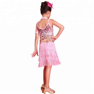 Bestdance Enfants robe latine avec frange Glands De Danse Latine Dancewear Filles Parti Danse Paillettes Robe Costume <span class=keywords><strong>S</strong></span> M L - Product Image 6