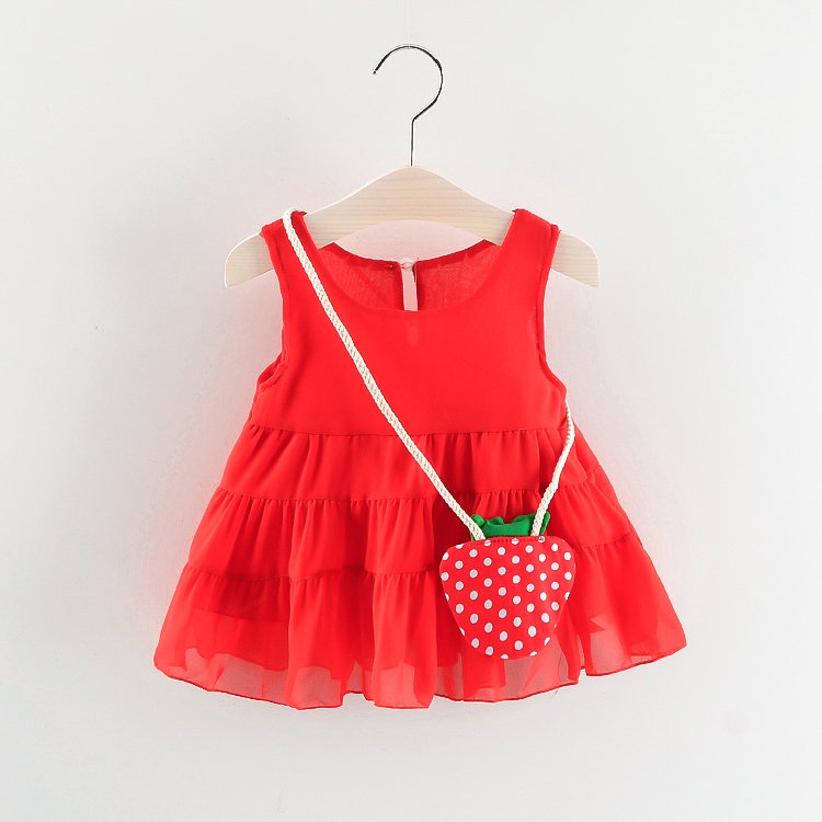 Низкая цена детское красное платье без рукавов 2019 Лето Горячая Распродажа детское платье
