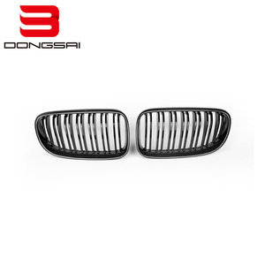 Carbon Fiber Đúp Slat Xe Front Bumper Thận Grille <span class=keywords><strong>Grill</strong></span> Cho BMW 3 Series E92 E93 335i M3 2005 + - Product Image 2
