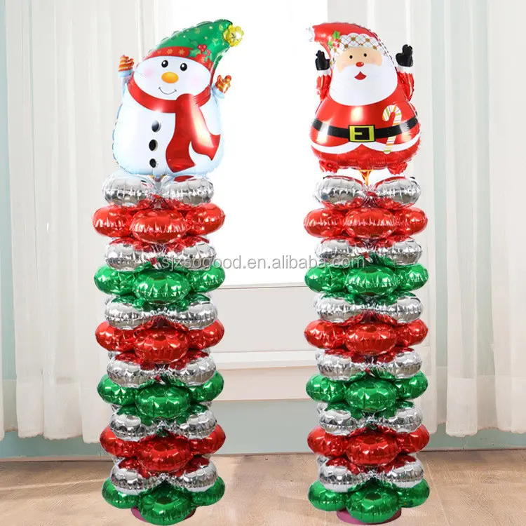 Рождественское украшение, праздничный воздушный шар, стойка с вертикальной стойкой, воздушные шары для вечеринки