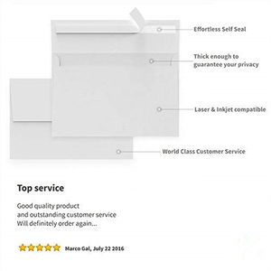 Thiệp Mời A7 Màu Trắng 5X7 Phong Bì Cho Em Bé Tắm Và Đám Cưới - Product Image 2