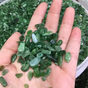 Wholesale natural jade gemstones polished green jasper tumbled stones